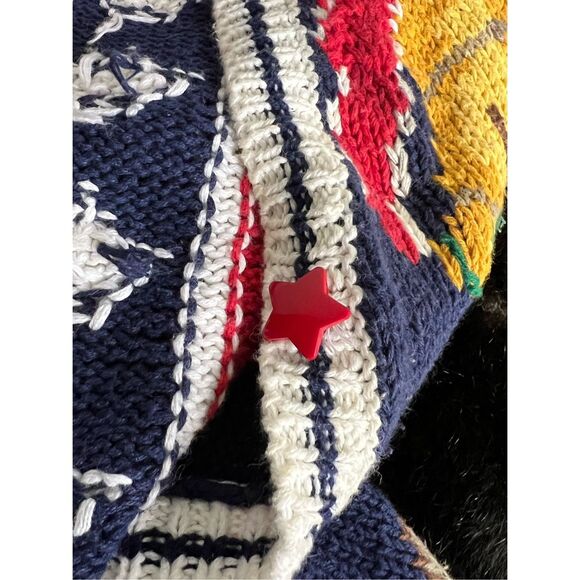 Signature By Northern Isles American 4th Of July Hand Knit Sweater Vest M - Picture 8 of 8